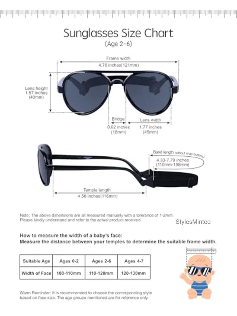 Kids Aviator Sunglasses Polarized Flexible Strap for Baby Toddler